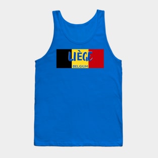 Liège City in Belgian Flag Tank Top